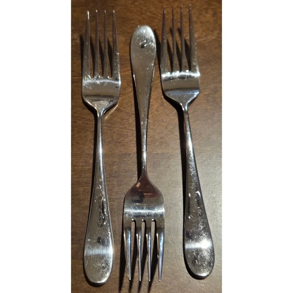 Reed & Barton Dayton Stainless Steel Salad Forks Set of 3 18/10 Flatware